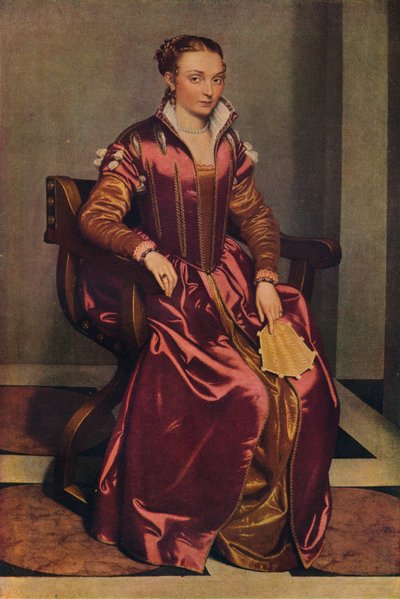 Ritratto di una signora La Dama in Rosso, c1556 da Giovanni Battista Moroni