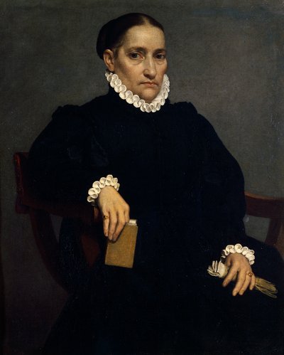 Ritratto di donna anziana in nero da Giovanni Battista Moroni
