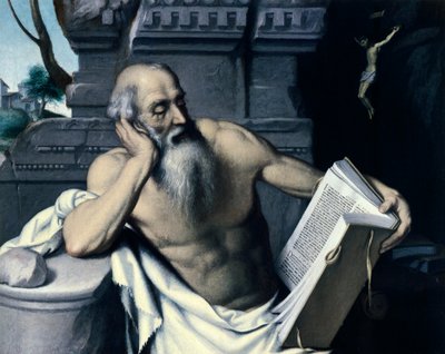 San Girolamo che medita o legge da Giovanni Battista Moroni