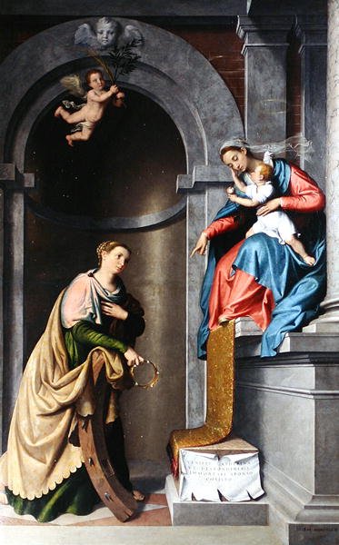 Il matrimonio mistico di Santa Caterina da Giovanni Battista Moroni