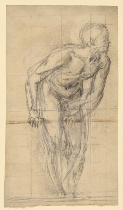 A Standing Male Nude (recto); A Standing Male Nude (verso) da Giovanni Battista Naldini