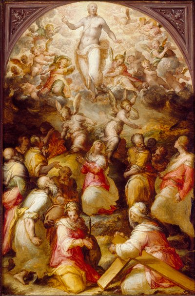 Cristo in gloria con SS Agnese ed Elena da Giovanni Battista Naldini