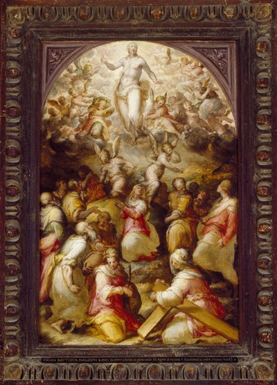 Cristo in gloria con Sante Agnese ed Elena, XVI secolo da Giovanni Battista Naldini