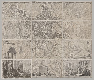 Nuova pianta di Roma data in luce da Giambattista Nolli l’anno MDCCXLVII, conosciuta come La Pianta Grande di Roma da Giovanni Battista Nolli