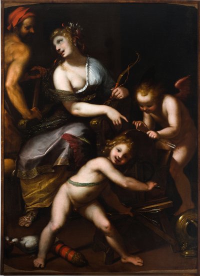 La preparazione delle frecce di Cupido da Giovanni Battista Paggi