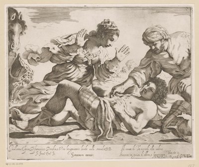 Erminia e Vafrino trovano Tancredi da Giovanni Battista Pasqualini