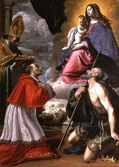 Madonna col Bambino e santi da Giovanni Battista Pesari