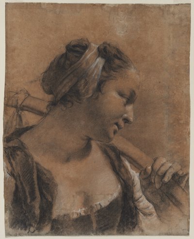 Ritratto di Rosa con un Bastone sulla Spalla da Giovanni Battista Piazzetta
