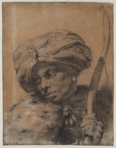 Arciere con copricapo turbante da Giovanni Battista Piazzetta