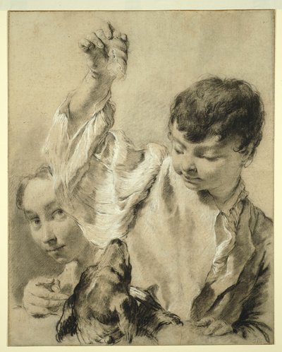 Giacomo dà da mangiare a un cane da Giovanni Battista Piazzetta