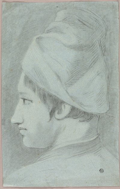 Testa di ragazzo con cappello di profilo da Giovanni Battista Piazzetta