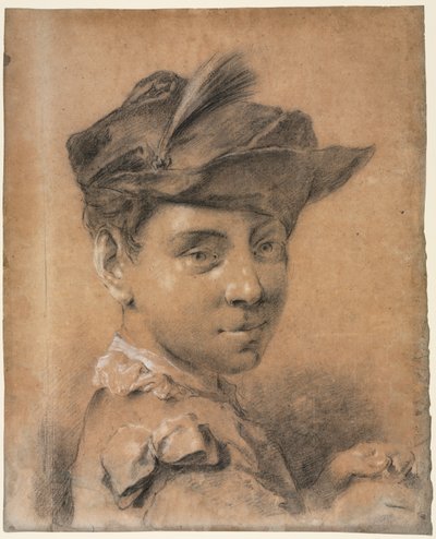 Testa di un Giovane con Cappello da Giovanni Battista Piazzetta