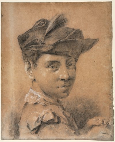 Testa di un giovane con cappello, prima del 1735 da Giovanni Battista Piazzetta