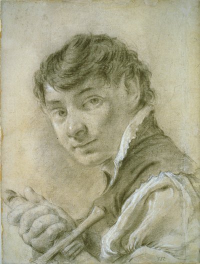 Ritratto di giovane uomo che impugna una spada da Giovanni Battista Piazzetta