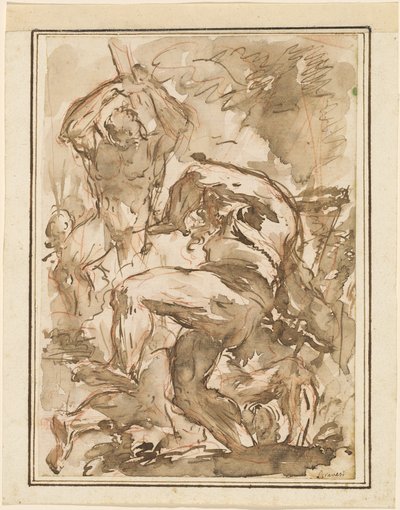 Una battaglia di uomini nudi da Giovanni Battista Piranesi