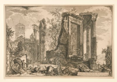 Altra Veduta del Tempio della Sibilla a Tivoli, da Vedute di Roma da Giovanni Battista Piranesi