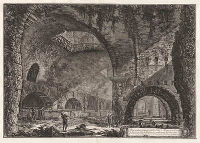 Altra veduta interna della Villa di Mecenate a Tivoli, da Vedute di Roma da Giovanni Battista Piranesi
