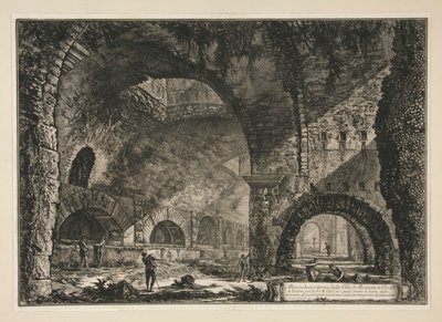 Altra veduta interna della villa di Mecenate a Tivoli, da Vedute di Roma da Giovanni Battista Piranesi