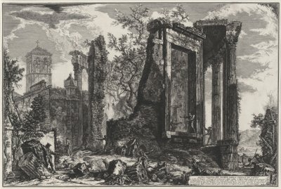 Altra veduta del Tempio della Sibilla a Tivoli (da: Vedute di Roma) da Giovanni Battista Piranesi