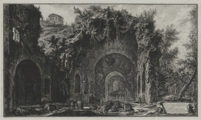 Veduta della fonte e della grotta di Egeria fuori dalla Porta Capena o di San Sebastiano, da: Vedute di Roma da Giovanni Battista Piranesi