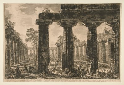 Altra vista della facciata del pronao, disegnata e descritta nella tavola V, da Diverse vedute da Giovanni Battista Piranesi