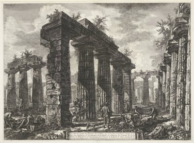 Basilica di Paestum a Paestum da Giovanni Battista Piranesi