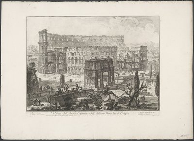Arco di Costantino e il Colosseo a Roma da Giovanni Battista Piranesi