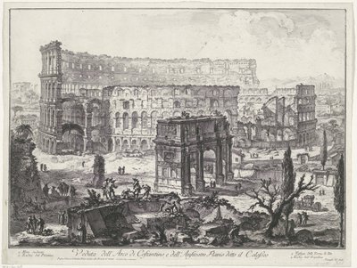 Arco di Costantino e Colosseo a Roma da Giovanni Battista Piranesi