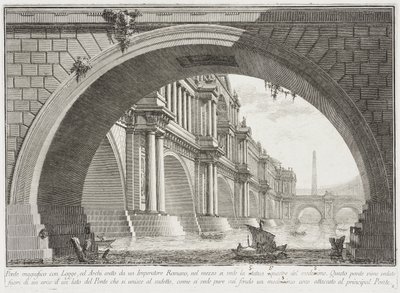 Ponte coperto da logge e archi da Giovanni Battista Piranesi