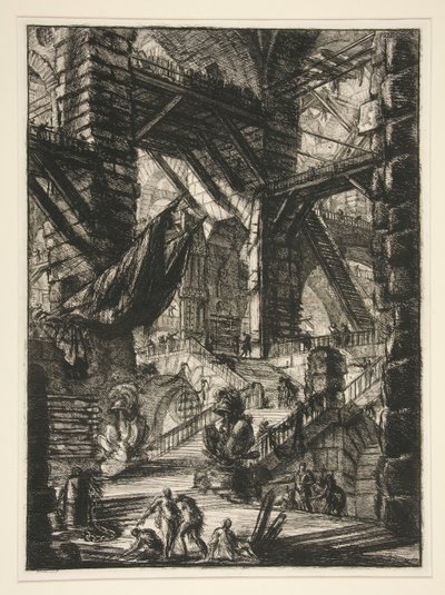 Carceri, VIII: La Scala con Trofei da Giovanni Battista Piranesi