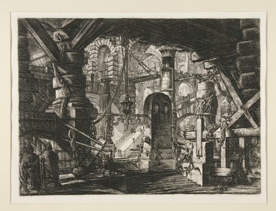 Carceri, XVI: Il molo con catene da Giovanni Battista Piranesi