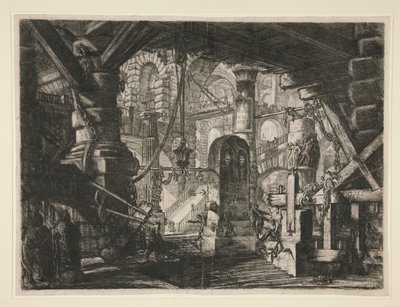 Carceri, XVI: Il molo con catene da Giovanni Battista Piranesi