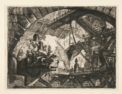 Carceri, X: Prigionieri su una piattaforma sporgente da Giovanni Battista Piranesi
