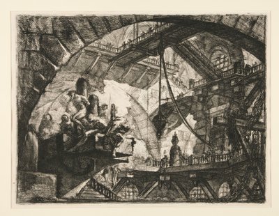 Carceri, X: Prigionieri su una piattaforma sporgente da Giovanni Battista Piranesi