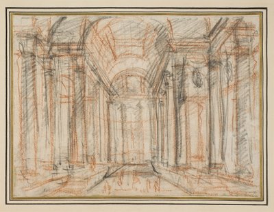 Fantasia basata sul portico del Pantheon da Giovanni Battista Piranesi