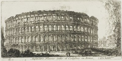 Anfiteatro Flavio, chiamato il Colosseo. 1. Arco di Costantino. 2. Colle Palatino, tavola 12 da Alcune Vedute di Archi Trionfali e altri Monumenti da Giovanni Battista Piranesi