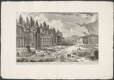 Foro Romano con il Tempio di Giove Stator a Roma da Giovanni Battista Piranesi