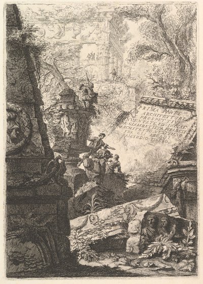 Frontespizio: Prima Parte di Architetture e Prospettive, Roma da Giovanni Battista Piranesi