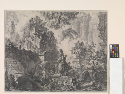 Frontespizio con statua di Minerva da Giovanni Battista Piranesi