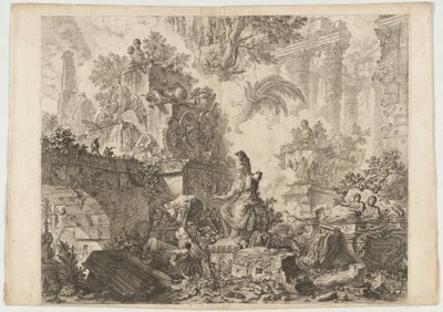 Frontespizio, con Statua di Minerva da Giovanni Battista Piranesi