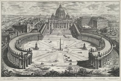 Veduta di Piazza San Pietro con la Basilica di San Pietro in Vaticano da Giovanni Battista Piranesi