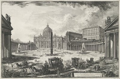 Veduta di Piazza San Pietro con la Basilica di San Pietro a Città del Vaticano da Giovanni Battista Piranesi