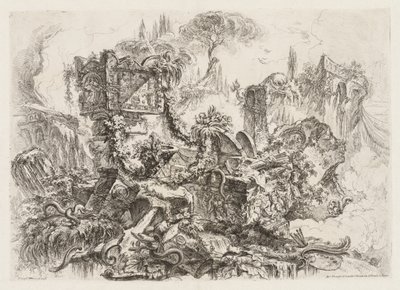 Groteschi: Rovine con serpenti da Giovanni Battista Piranesi