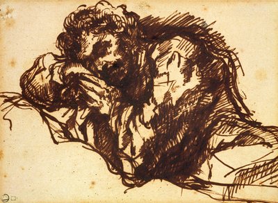 Ritratto a mezzo busto di un uomo che si china da Giovanni Battista Piranesi