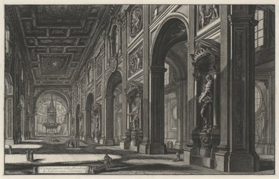 Veduta interna della basilica di San Giovanni in Laterano (da: Vedute di Roma) da Giovanni Battista Piranesi