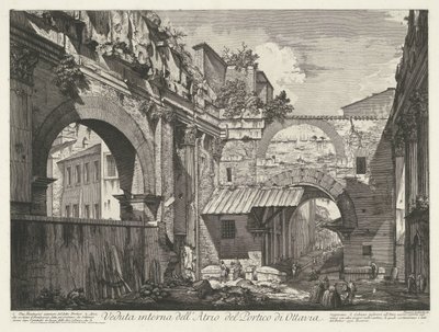 Interno del Portico di Ottavia a Roma (serie: Vedute di Roma) da Giovanni Battista Piranesi