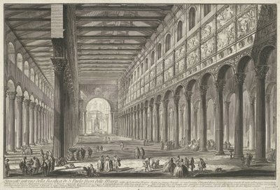 Interno di San Paolo fuori le Mura a Roma da Giovanni Battista Piranesi