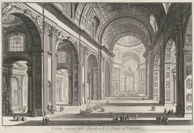 Interno della Basilica di San Pietro in Vaticano da Giovanni Battista Piranesi