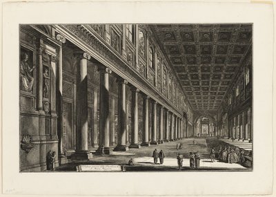 Vista interna della Basilica di S. Maria Maggiore, da Vedute di Roma da Giovanni Battista Piranesi