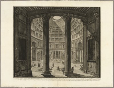 Vista Interna del Pantheon, da Vedute di Roma da Giovanni Battista Piranesi